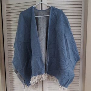 Banana Republic Blue Made in Italy Wool-Blend Wrap